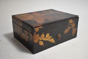 【英】A81 時代 桃山蒔絵箱 D26.8㎝ 日本美術 漆器 漆芸 手箱 骨董品 美術品 古美術 時代品