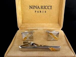 ■新品N■№1302 【NINARICCI】ニナリッチ 【ゴールド・シルバー】■カフス＆ネクタイピン セット♪