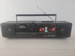 【ジャンク品】SHARP　コンパクトディスク ステレオダブルカセット TWINCAM W CD QT-15CD