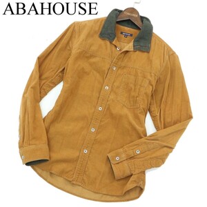 ABAHOUSE アバハウス 秋冬 スタンドカラー★ 長袖 コーデュロイ スリム シャツ Sz.2　メンズ　A3T14785_C#B