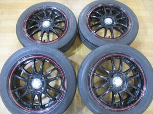 溝十分有り! 軽四 S-HOLD ホイール タイヤ 4本 14インチ 165/55R14 2022年/2021年 アルトワークス SSラパン ミラ プレオRS ワゴンR ムーヴ