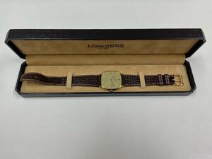 【1】LONGINES ロンジン 腕時計 ゴールド文字盤 クォーツ 非稼働品 ケース付き