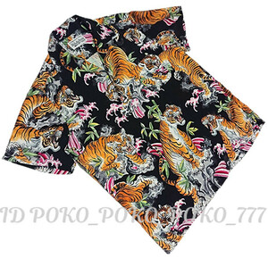 即決 美中古 ワコマリア WACKO MARIA × TIM LEHI タイガー 虎柄 アロハ シャツ アロハシャツ HAWAIAN SHIRTS クリーニング済み