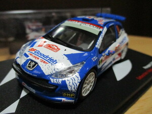 デアゴスティーニ 1/43 「 プジョー207 S2000 」 ホワイト/ブルー #6 WRC 2009ｙ モンテカルロラリー ・送料 500円（レターパック発送） 