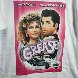 『グリース』(Grease) BIGプリントTシャツ【Mサイズ】送料無料　映画Tシャツ ジョントラボルタ オリビアニュートンジョン◆