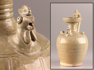 中国古玩 唐物 宋代 青磁 水注 時代物 極上品 初だし品 D0912