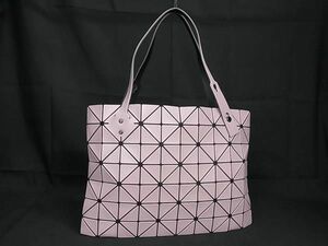 ■新品同様■ BAO BAO ISSEY MIYAKE バオバオイッセイミヤケ ロックマット7×12 PVC トートバッグ ショルダー ピンク系 AT7453