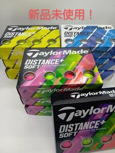 テーラーメイドTayloyMade ゴルフボール ディスタンス ソフトDISTANCE+SOFT ホワイト イエローマルチカラーまとめ売り全10箱