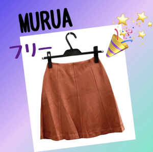 【新品未使用】MURUA　ムルーア　フレアスカート　ミニ丈　フリー　オレンジ　スカート　ミニスカート　レディース　