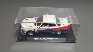 絶版希少 スロットカー 1/32 BMW CSL 1976 シルバーストーン 6H ロニー ピーターソン　ミニカー