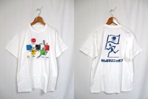 d309　オリンピック　2004　Tシャツ　OLYMPIC　DAY　RUN　白　45