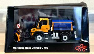  NZG Mercedes Benz Unimog U 400 Schneepflug Schmidt 1:50 　9102