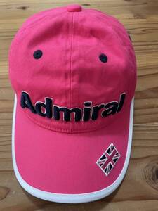 Admilal GOLF ゴルフキャップ 美品 ピンク アドミラルゴルフ GOLF ゴルフウェア CAP 帽子 キャップ 56センチ FREE