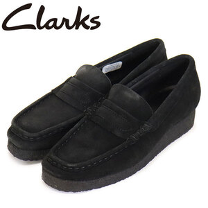 Clarks (クラークス) 26173509 Wallabee Loafer ワラビー ローファー レディースシューズ Black Sde CL108 UK4.5-約23.5cm