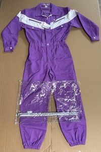 AC Courreges クレージュ　パープル・ホワイト　つなぎ　新品！！！ Auto Coveralls　サイズL