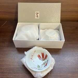 伝統工芸 九谷焼 九谷万作 小鉢 5客セット 和食器 銘々皿 未使用 保管品 (ア