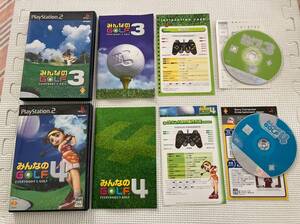 良品　23-PS2-1396　プレイステーション2　みんなのGOLF3 4　動作品　PS2　プレステ2