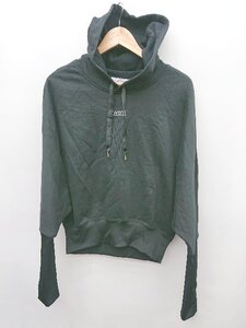 ◇ MOUSSY STUDIOWEAR ジップアップ ドルマン カジュアル 長袖 トレーナー パーカー サイズＦ ブラック レディース P