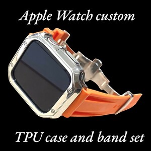 アップル用バンド ラバーベルト Apple Watch カバー　ケース メンズ　レディース38 40 41 42 44 45 49 aa