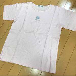 ミセス向◆半袖Tシャツ◆ピンクチェック◆日本製◆L相当