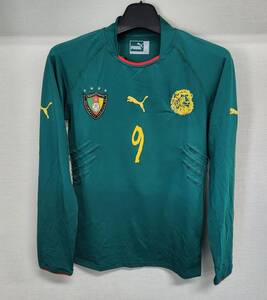 04-05 カメルーン Cameroon(Ｈ)＃9 エトォ ETOO 選手用長袖 PUMA 2006WC予選仕様 XL