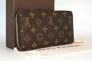 【極美品】LOUIS VUITTON ルイヴィトン　モノグラム　ジッピーウォレット　フューシャ ラウンドファスナー　財布　M41895