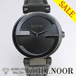 《Bargain》グッチ インターロッキング レディース YA133510 ステンレス PVD クォーツ 箱 保証書 GUCCI