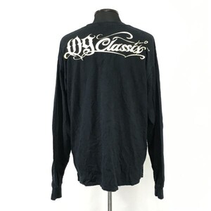 オージークラシックス/OG classix★背面プリント/長袖Tシャツ【メンズL/黒/black】/ラウンドネック/Tops/Shirts◆BH804