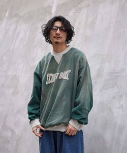 Schott●ウェブ限定アイテム●VINTAGE 2TONE CREW SWEAT ヴィンテージ フェード加工スウェット●ショット