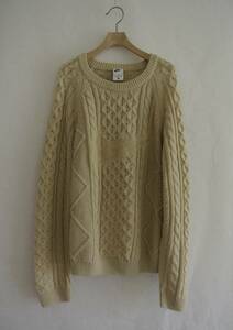 NIKE CABLE KNIT SWEATER LS (XXLサイズ) ★ ナイキ ケーブルニット セーター DQ5177-010 スウッシュ