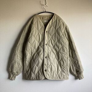 1円スタート! Ron Herman ロンハーマン RHC Liner Jacket ひょうたんキルト 中綿 キルティング コーチ ジャケット ブルゾン ノーカラー L