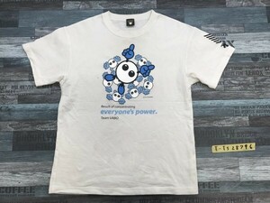 DESCENTE デサント メンズ バボチャン プリント 鹿の子 半袖Tシャツ M 白