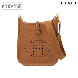 新品 未使用 エルメス HERMES エブリン TPM ショルダー バッグ トリヨンクレマンス ゴールド W刻印 ゴールド 金具 Everlyne TPM 90247626