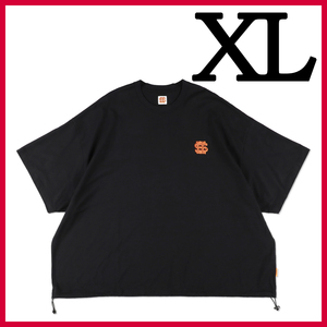 新品 XLサイズ SEE SEE SUPER BIG FLAT W DRAWSTRINGS ORIGINAL LOGO TEE BLACK STUDY SHOWROOM シーシー Tシャツ ブラック 黒 XLarge