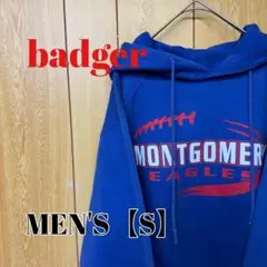 TQ51【US輸入】badger　パーカー【メンズS】ブルー