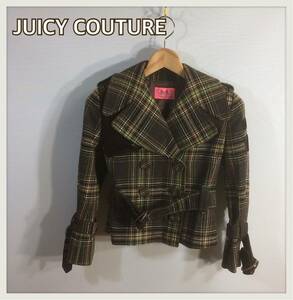 ■JUICY COUTURE ジューシークチュール■チェックジャケット ベロア アウター レディース : 0☆T-363