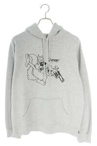 シュプリーム パーカー 18SS Lee Hooded Sweatshirt サイズ:L リーキュノネスプリントパーカー 中古 OM10