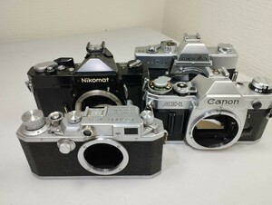 【リサイクル】CANON AE-1 ミノルタ NIKON NIKOMAT フィルムカメラまとめてジャンク品 一眼レフ ニコン 1円スタート売り切り昭和レトロ