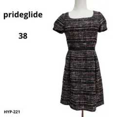 美品 prideglide プライドグライド ワンピース 半袖 38 おしゃれ