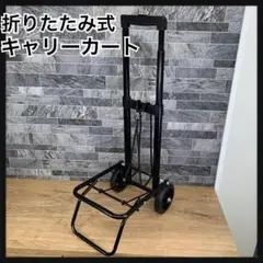 キャリーカート　折りたたみ式　コンパクト　ショッピングカート　ブラック