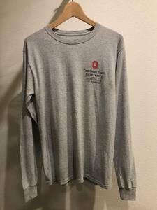 Hanes ガレッジロンT USA古着　オハイオ州立大学　ビジネススクール　プリントロンT バックプリント　GO BIYOND Sサイズ