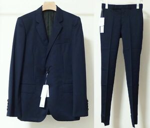 22AW JOHN LAWRENCE SULLIVAN ジョンローレンスサリバン 2Bジャケット パンツ セットアップ スーツ 42/42 紺 ★定価13.2万円★