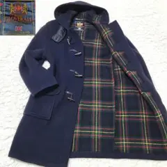 グローバーオール❣️ダッフルコート　XL　ネイビー　メンズ　英国製　チェック