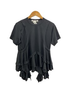 COMME des GARCONS COMME des GARCONS◆24ss ラッフル Tシャツ/S/ポリエステル/BLK/RM-T008