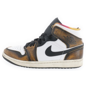 ナイキ AIR JORDAN 1 MID WEAR AWAY エアジョーダン1 ウェア アウェイ ミッドカットスニーカー イエロー/ホワイト US9/27.0cm DQ8417-071