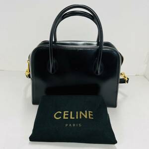 ●○N295/ CELINE セリーヌ 2way ブラック 黒 ショルダーバッグ ハンドバッグ 鞄 ブランド品○●