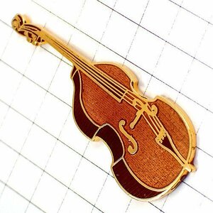 ピンバッジ・コントラバス音楽ミュージック楽器 VIOLONCELLE CONTREBASSE FRANCE◆フランス限定ピンズ◆レアなヴィンテージものピンバッチ