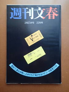 11D88-美品「週刊文春」斎藤真由美/夜のヒットスタジオ/千葉県美術館がゴミと間違えて燃やしてしまった画/伊方原発/昭和63年1988.2.25