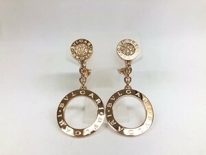 送料無料 新品仕上げ済み BVLGARI ブルガリ ピアス ブルガリブルガリ ダイヤピアス K18PG 750 貴金属 重さ:17.8g