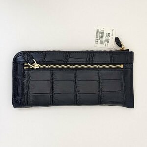 希望小売価格72%OFF☆ロダニア Rodania クロコダイル光沢なし仕上げ・エルジ長財布（小銭入無・濃紺）◆国内仕入れ品